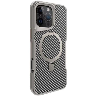 Цветной TPU+PC с металлическими кнопками, кольцом и MagSafe для Apple iPhone 16 Pro Max фото 1 из 7