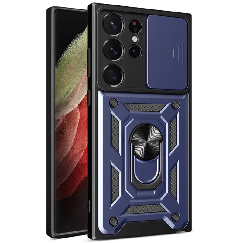 Ударопрочный чехол Ummi Camshield Serge Ring (in box) для Samsung Galaxy S26 Ultra – Синий / Navy. Фото 1 из 3
