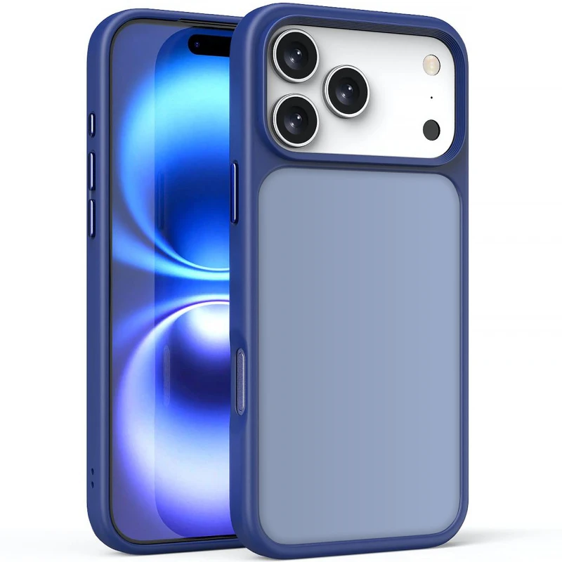 TPU+PC с металлическими кнопками для Apple iPhone 17 Pro (6.3") – Синий / Navy Blue. Фото 2 из 2