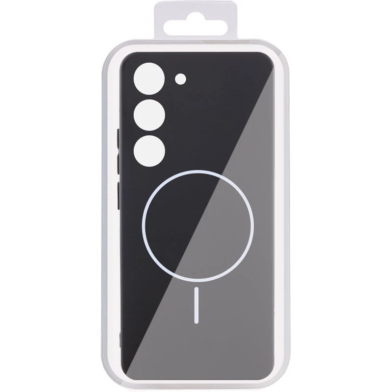Чехол Silicone Cover Lakshmi Full Camera (AA) with Magnetic Fit для Samsung Galaxy S23 – Черный / Black. Фото 4 из 4