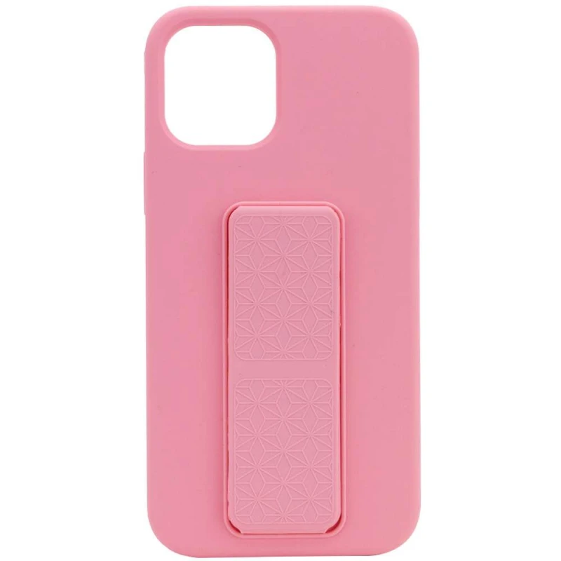 

Чехол Silicone Case с держателем для Apple iPhone 12 Pro Max (6.7") (Розовый / Pink), Рожевий / pink