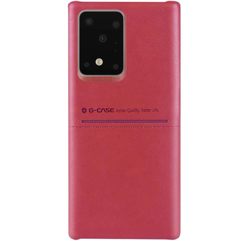 

Кожаная накладка G-Case Cardcool Series для Samsung Galaxy S20 Ultra (Красный), Червоний