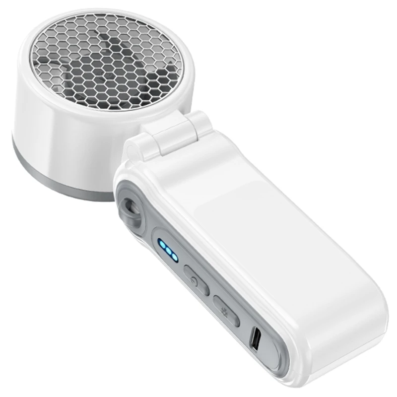 Портативный вентилятор Hoco HX604 handheld folding fan 3000 mAh – White. Фото 2 из 4