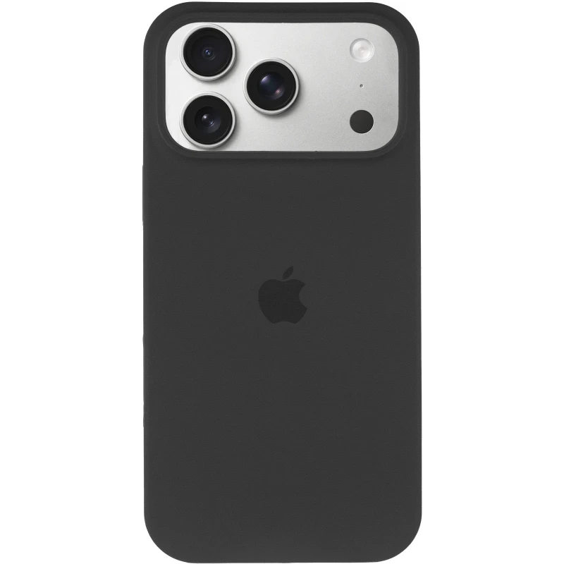 Чохол Silicone Case з закритим низом на Apple iPhone 17 Pro (6.3") – Чорний / Black. Фото 3 з 6