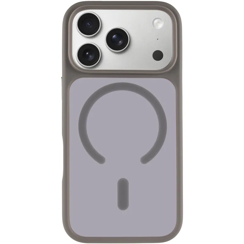 TPU+PC чехол Metal Buttons with Magnetic Fit для Apple iPhone 17 Pro Max (6.9") – Серый / Grey. Фото 2 из 5