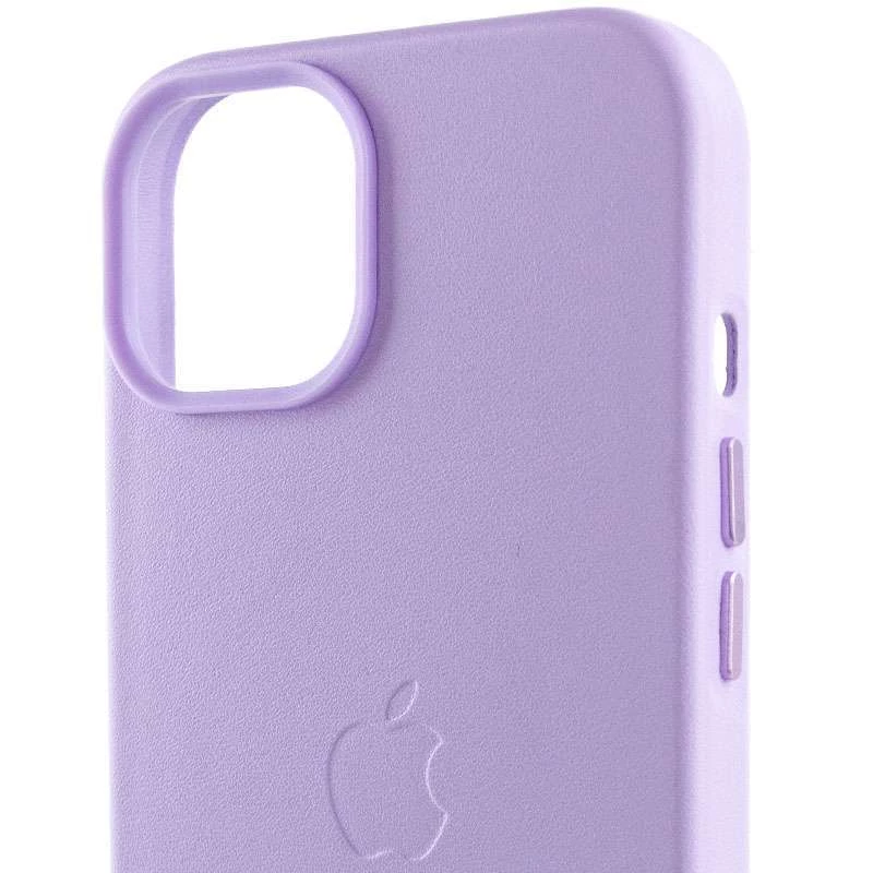 Кожаный чехол Leather Case с MagSafe для Apple iPhone 14 (6.1") – Elegant purple. Фото 7 из 9