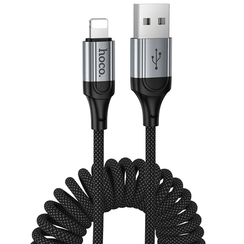 Дата кабель Hoco X121 Nuevo USB to Lightning 2.4A (1.5m) – Black. Фото 1 з 7