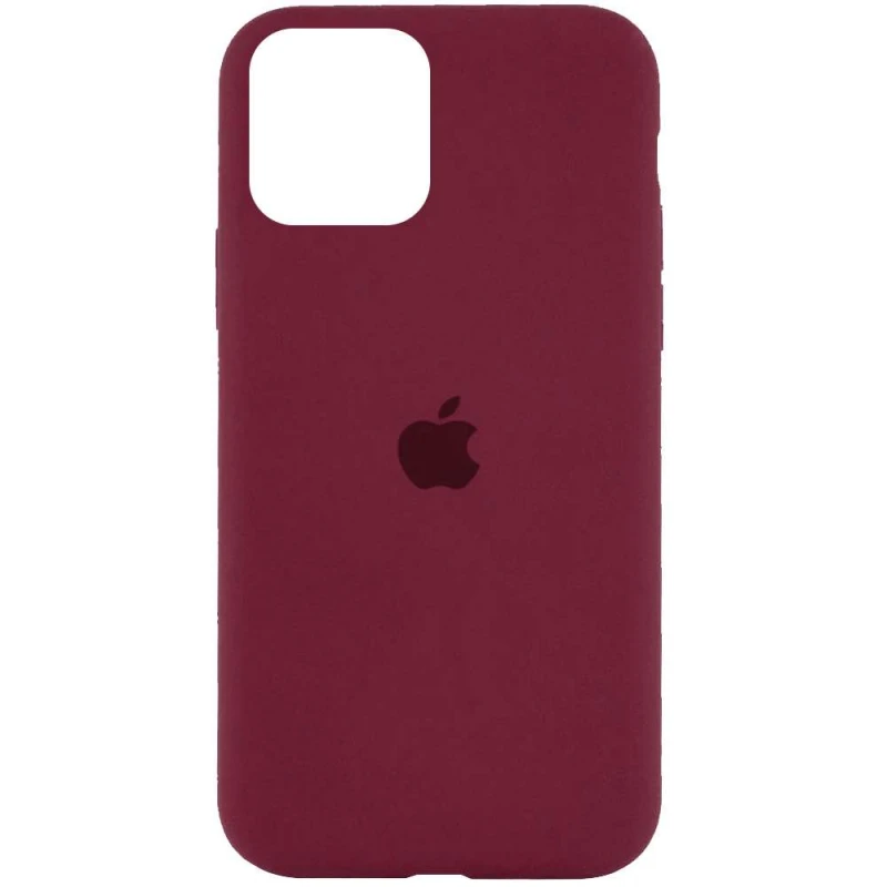 

Чехол Silicone Case с закрытым низом для Apple iPhone 11 Pro (5.8") (Бордовый / Plum), Бордовий / plum