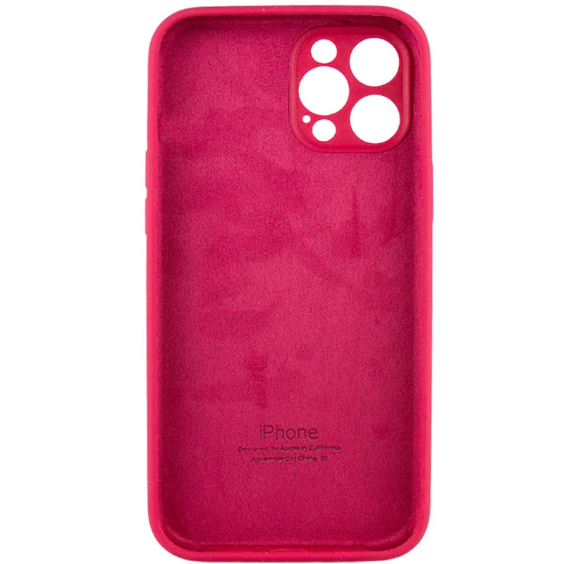 Чехол Silicone Case с защитой камеры для Apple iPhone 12 Pro (6.1") – Красный / Rose Red. Фото 6 из 8
