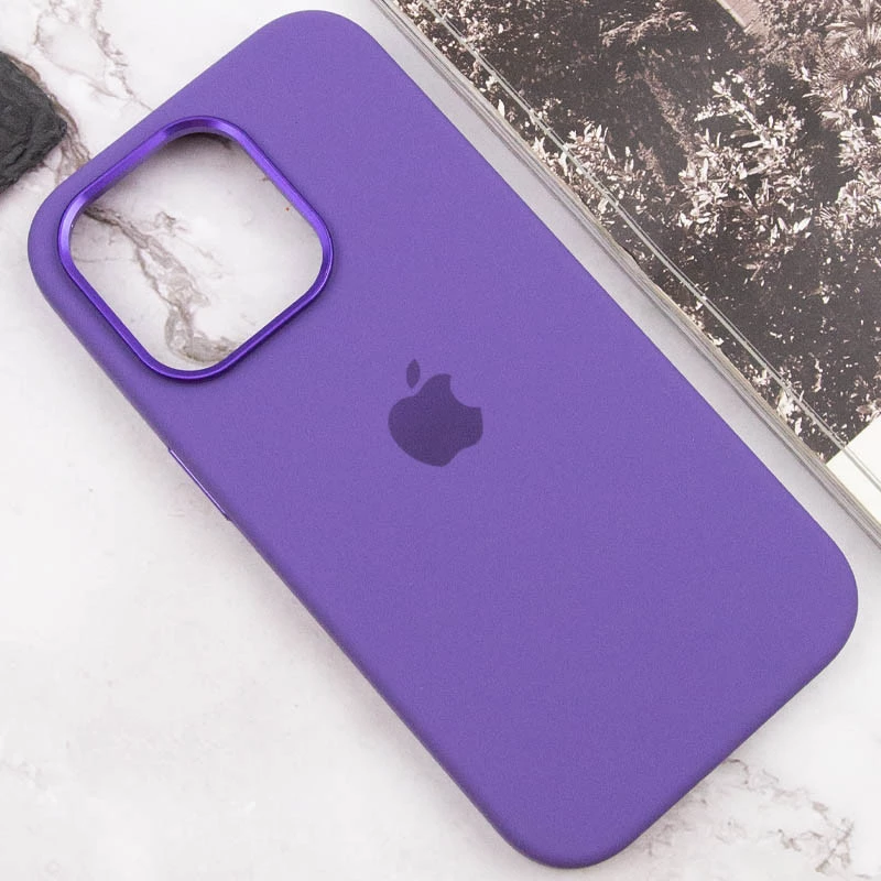 Чехол Silicone Case с металлическими кнопками для Apple iPhone 13 Pro Max (6.7") – Фиолетовый / Iris. Фото 8 из 9