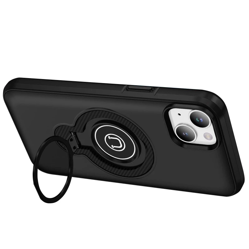 TPU+Textured PC Magnet для Apple iPhone 13 (6.1") – Black. Фото 2 из 4