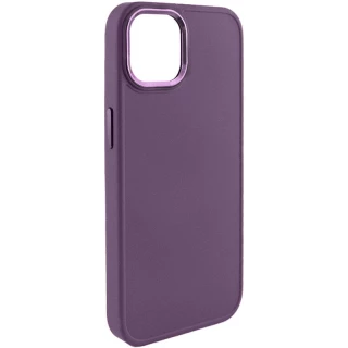 Кожаный чехол Bonbon с металлическими кнопками Samsung Galaxy S23 Ultra — Фиолетовый / Dark Purple