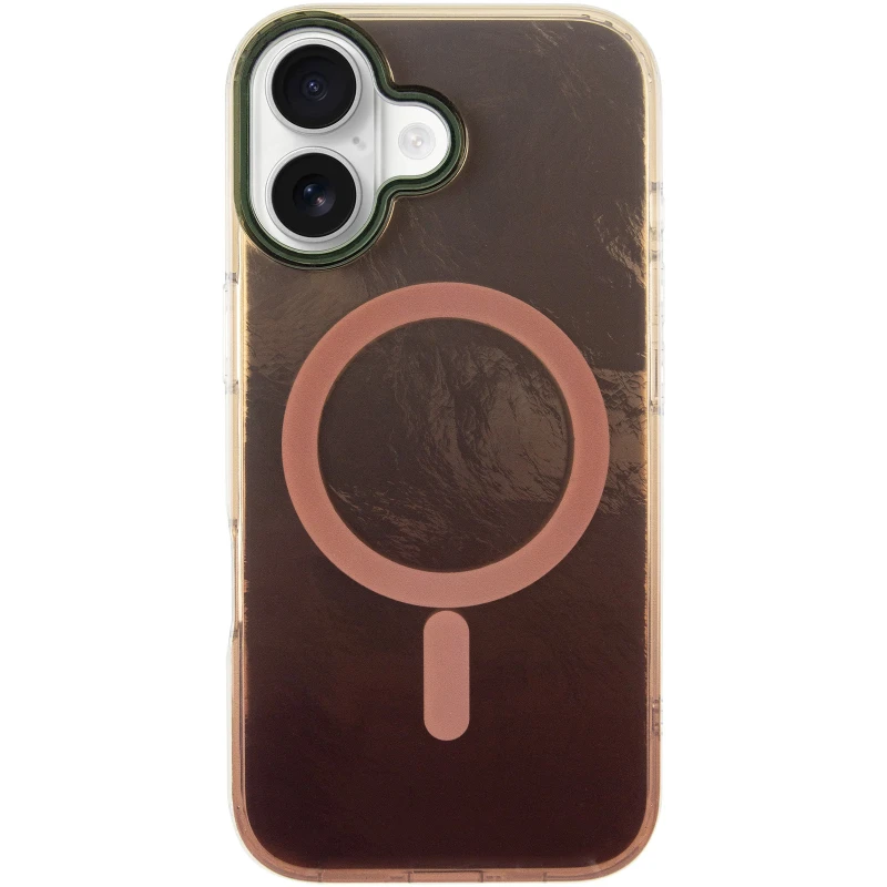 Силіконовий чохол Shiny Mountain (MagFit) для Apple iPhone 17 (6.3") – Chocolate. Фото 4 з 8