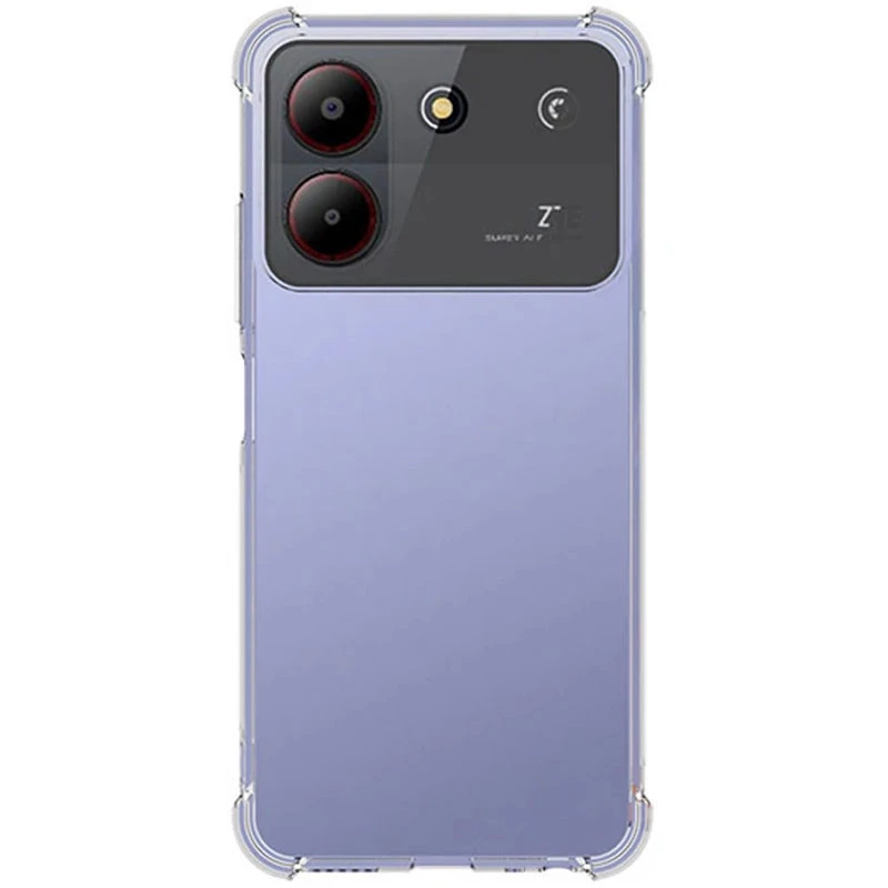 Ультратонкий силіконовий чохол GETMAN з критими бортами на ZTE Blade A54 4G – Безбарвний (прозорий). Фото 2 з 7