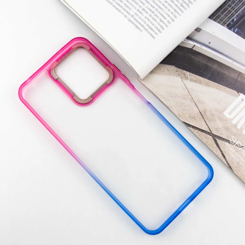 Силіконовий чохол фреш на Xiaomi Redmi 12 – Синій / Рожевий. Фото 4 з 6
