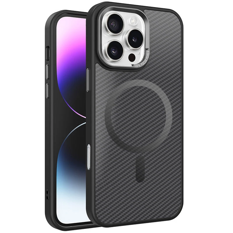 Чехол carbon mirage з MagSafe для Apple iPhone 16 Pro Max – Black. Фото 1 из 3