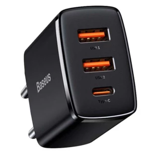 МЗП Baseus Compact Quick Charger 30W QC+ PD (1Type-C + 2USB) фото 1 з 2