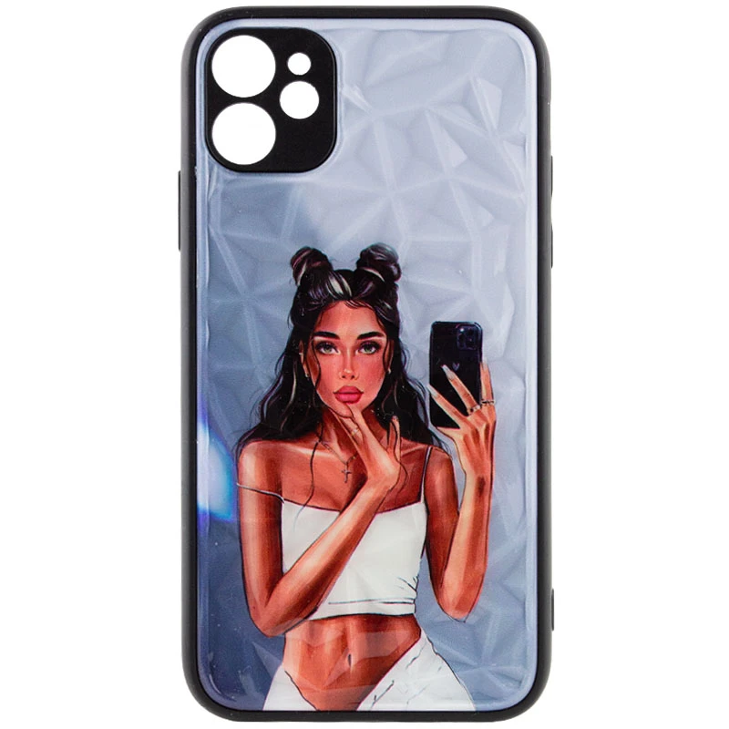 Стеклянный чехол Prisma Ladies на Apple iPhone 11 (6.1") – Black in White. Фото 3 из 7