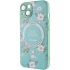 TPU+PC чехол Secret Garden с MagSafe для Apple iPhone 15 (6.1") – Mint. Фото 3 из 4