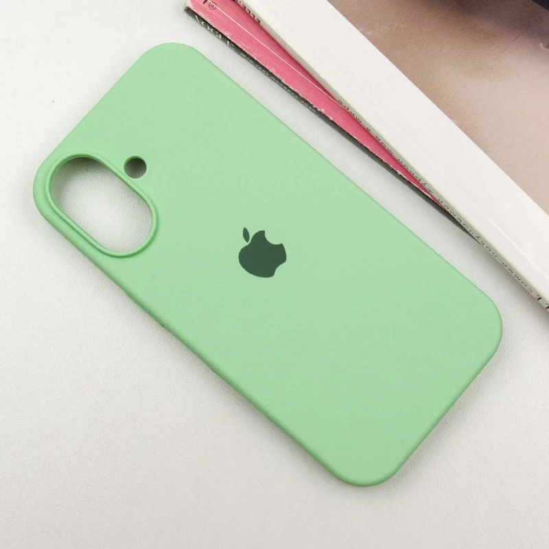 Чохол Silicone Case з закритим низом на Apple iPhone 16 Plus – Зелений / Pistachio. Фото 2 з 9