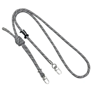 Шнурок із двома кріпленнями (8 мм) 150 см — Black / White Pattern