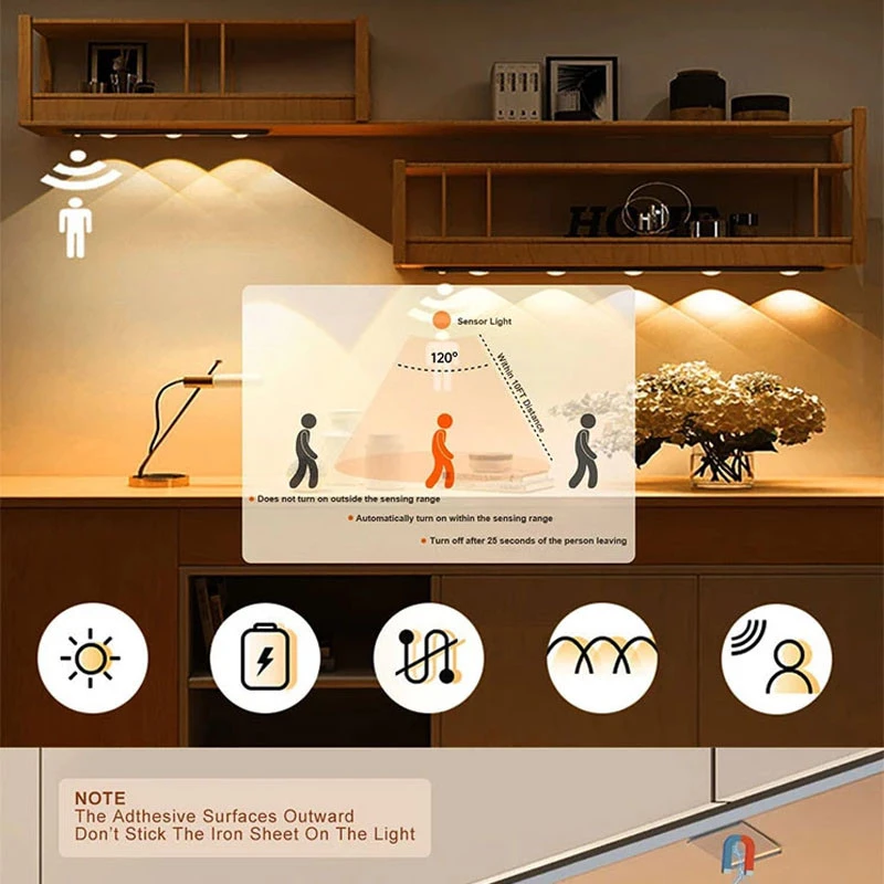 Сенсорный светильник LED с датчиком движения MZ-L1602 (40*10*400mm) – Black. Фото 3 из 4