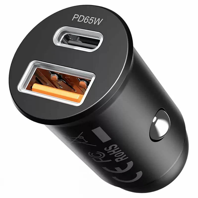 АЗП Proove Tiny Power Pro 65W PD65W+QC3.0 (1USB-A/1C) – Black. Фото 3 з 4