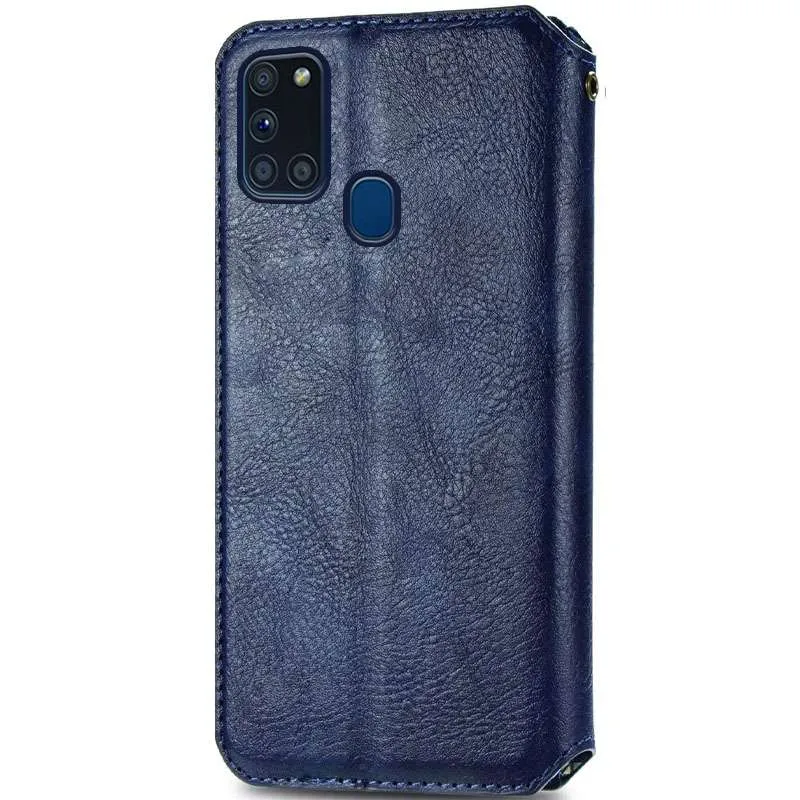 Чохол книжка GETMAN Cubic для Samsung Galaxy A21s – Синій. Фото 2 з 7