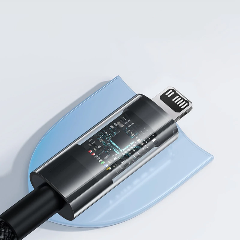 Дата кабель Baseus Gem Fast Charging Type-C to Lightning 20W (1m) (P10373001) – Cluster Black. Фото 2 из 5