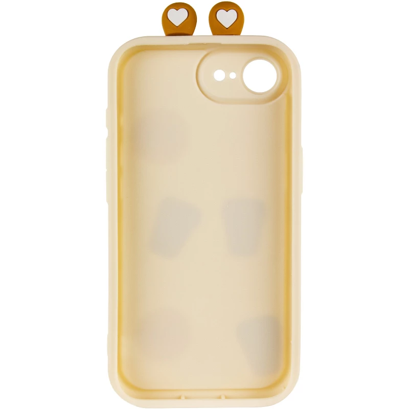 Силіконовий чохол Funny Toys with Ears для Apple iPhone 16e (6.1") – Sand. Фото 5 з 7