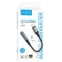 Аудіо кабель Aux Hoco LS36A Fresh 3.5mm to Lightning (0.12m) – Metal gray. Фото 2 з 5