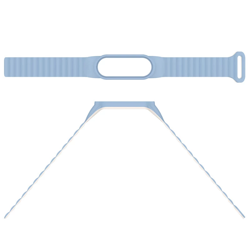 Ремінець Dual-color Magnetic для Xiaomi Mi Band 9/8 – Lilac Blue / White. Фото 8 з 8