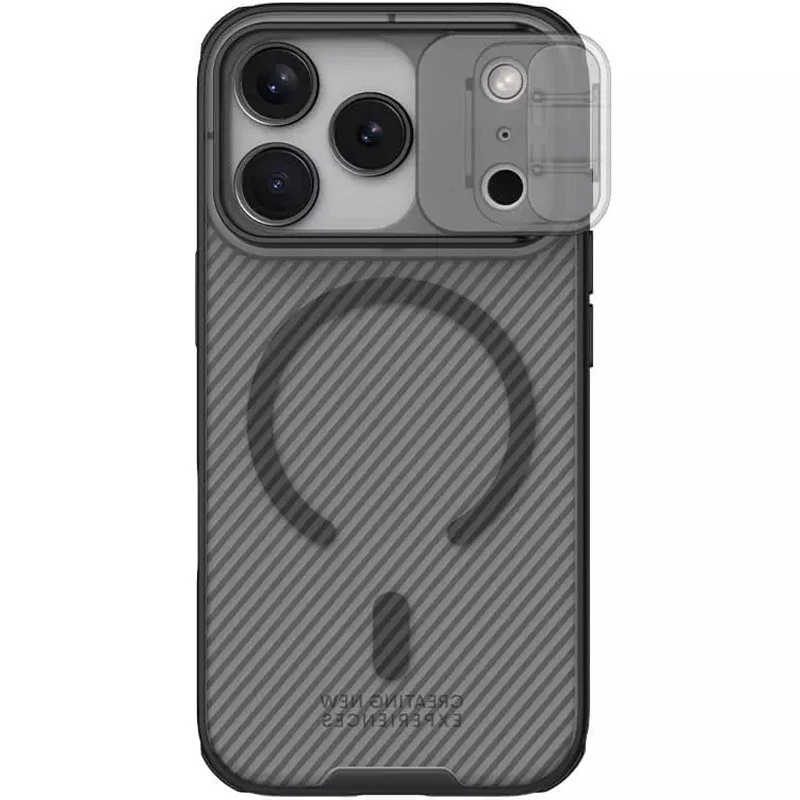 Пластиковая накладка Nillkin Pro со шторкой для камеры и магнитом для Apple iPhone 17 Pro (6.3") – Transparent black. Фото 2 Пластиковая накладка Nillkin Pro со шторкой для камеры и магнитом для Apple iPhone 17 Pro (6.3") – Transparent black. Фото 2 из 7