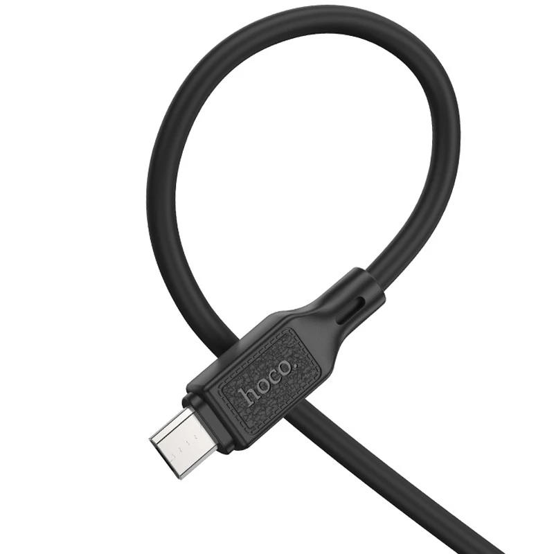Дата кабель Hoco X90 Cool silicone USB to MicroUSB (1m) – Black. Фото 3 з 5