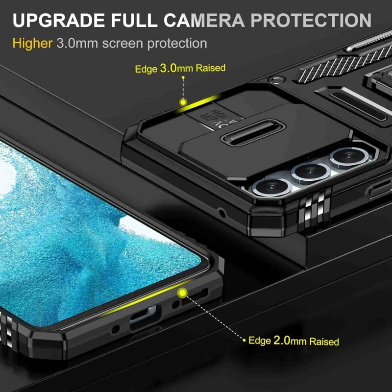 Ударопрочный чехол Square Ring c шторкой на камеру для Samsung Galaxy S25 FE – Черный / Black. Фото 10 Ударопрочный чехол Square Ring c шторкой на камеру для Samsung Galaxy S25 FE – Черный / Black. Фото 10 из 13