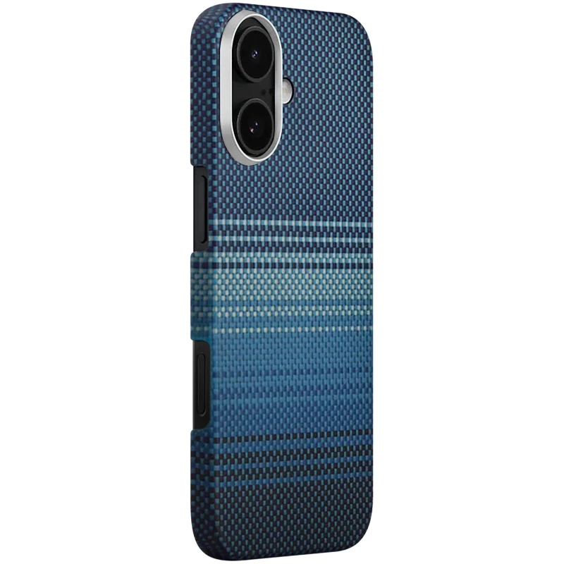Чехол PC Carbon Protection Slim with MagSafe для Apple iPhone 16 – Blue. Фото 1 из 2