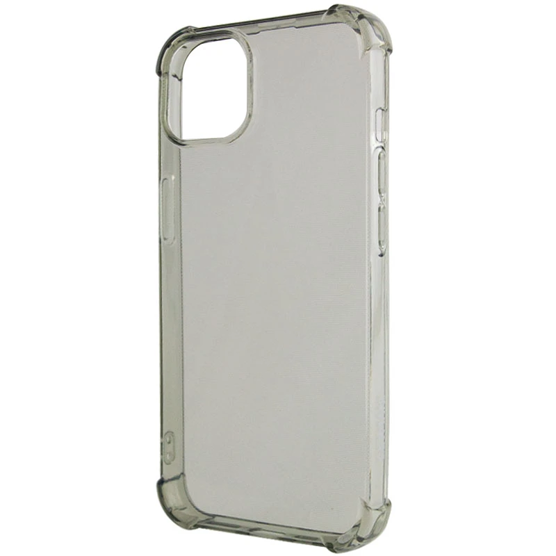 Ультратонкий силіконовий чохол GETMAN з критими бортами на Apple iPhone 14 (6.1") – Сірий (прозорий). Фото 3 з 8