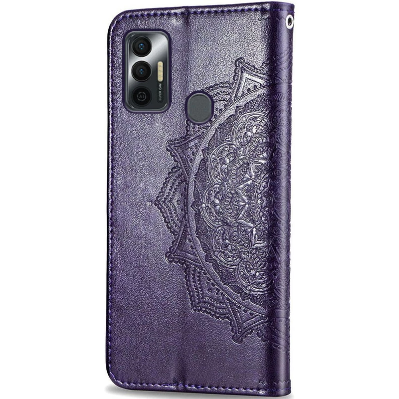 Шкіряний чохол-книжка Art Case з візитницею для TECNO Spark 7 – Фіолетовий. Фото 3 з 5