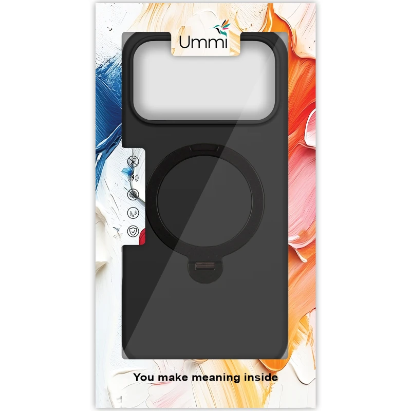 Чехол Ummi Colorful with MagSafe HQ Ring для Apple iPhone 18 Pro Max – Black. Фото 3 из 3