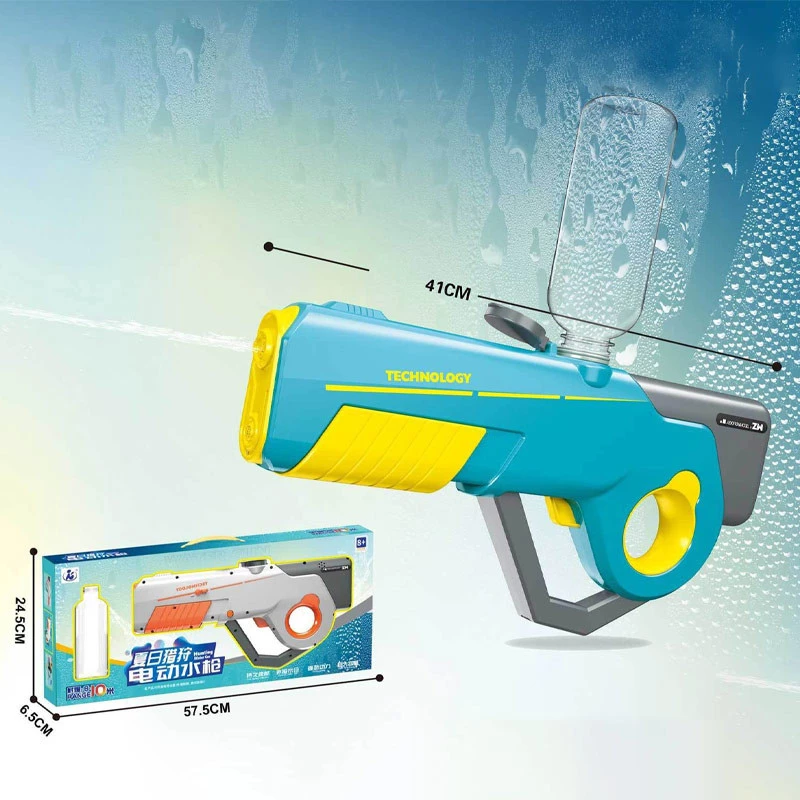 Водяний акумуляторний автомат Water Gun 8002C (600ml) with lithium battery – Blue / Yellow. Фото 3 з 7