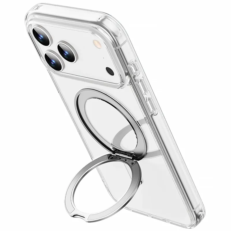 PC чохол WiWU iShield Ultra series with ring для Apple iPhone 17 Pro (6.3") – Transparent. Фото 3 з 5