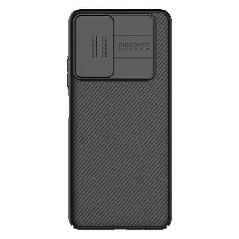 

Карбована накладка Nillkin зі шторкою для камери на Xiaomi Poco M4 Pro 5G (Чорний / Black)