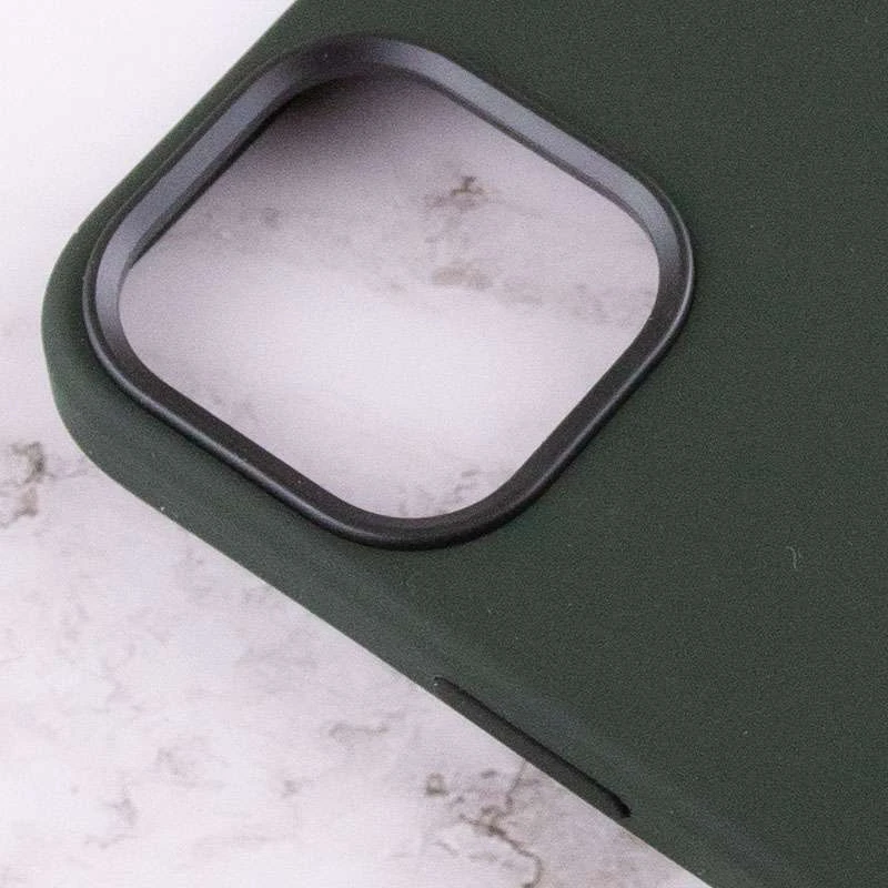 Чехол Silicone case (AAA) with Magsafe and Animation для Apple iPhone 12 Pro Max (6.7") – Зеленый / Cyprus Green. Фото 6 из 7