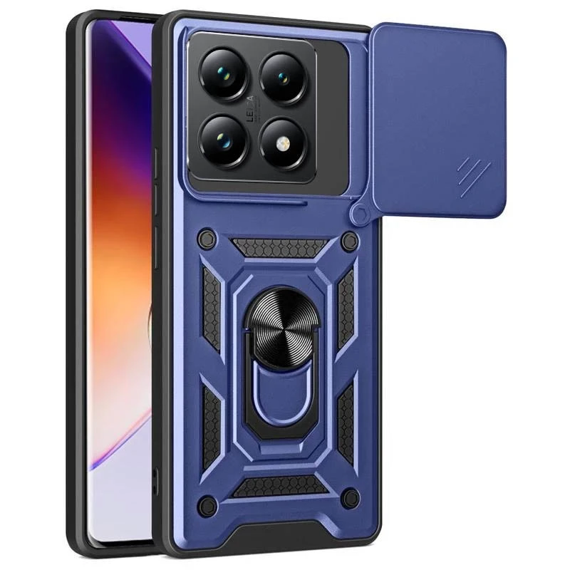 Ударопрочный чехол Serge Ring с защитой камеры для Xiaomi 14T Pro – Синий. Фото 1 из 1