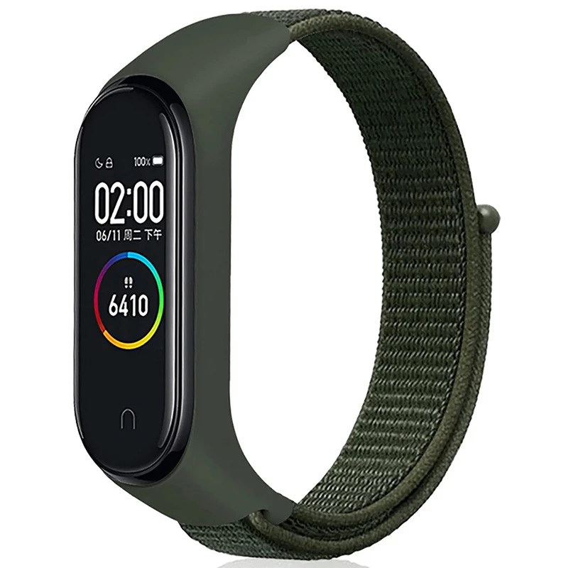 

Ремінець Nylon для Xiaomi Mi Band 4/3/2 (Зелений)