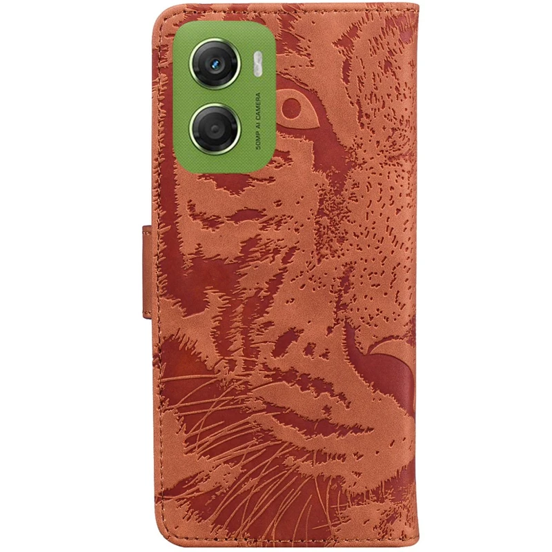 Кожаный чехол-книжка Tiger для Motorola Moto G06 – Brown. Фото 2 из 5
