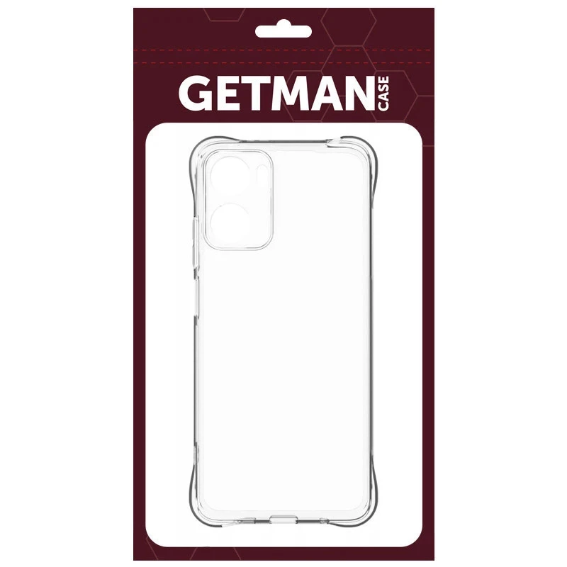 Ультратонкий силіконовий чохол GETMAN з критими бортами та камерою для Motorola Moto G05 – Безбарвний (прозорий). Фото 2 з 3