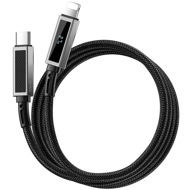 Дата кабель WIWU C080 Warriors Type-C to Lightning 27W (1m) – Black. Фото 5 з 6