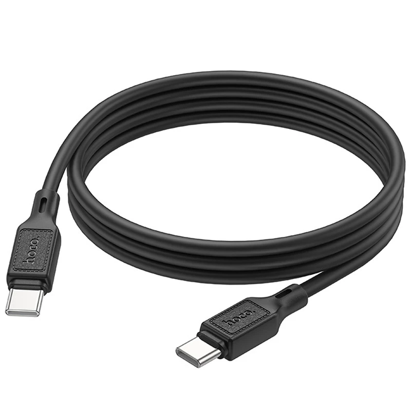 Дата кабель Hoco X90 Cool silicone Type-C to Type-C 60W (1m) – Black. Фото 4 з 6