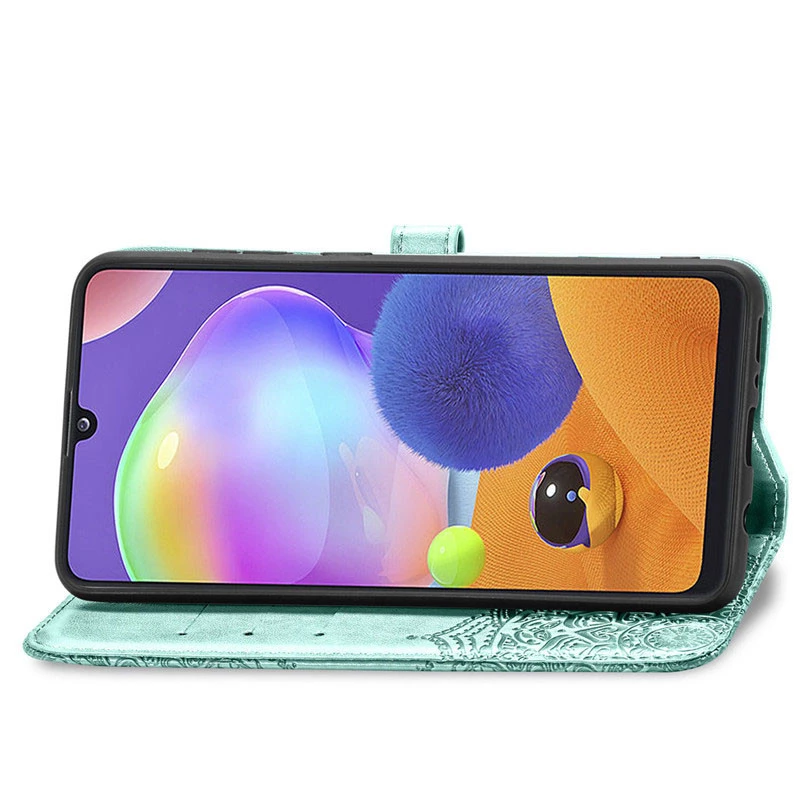 Шкіряний чохол-книжка Art Case з візитницею для Samsung Galaxy A50 (A505F) / A50s / A30s – Бірюзовий. Фото 5 з 6